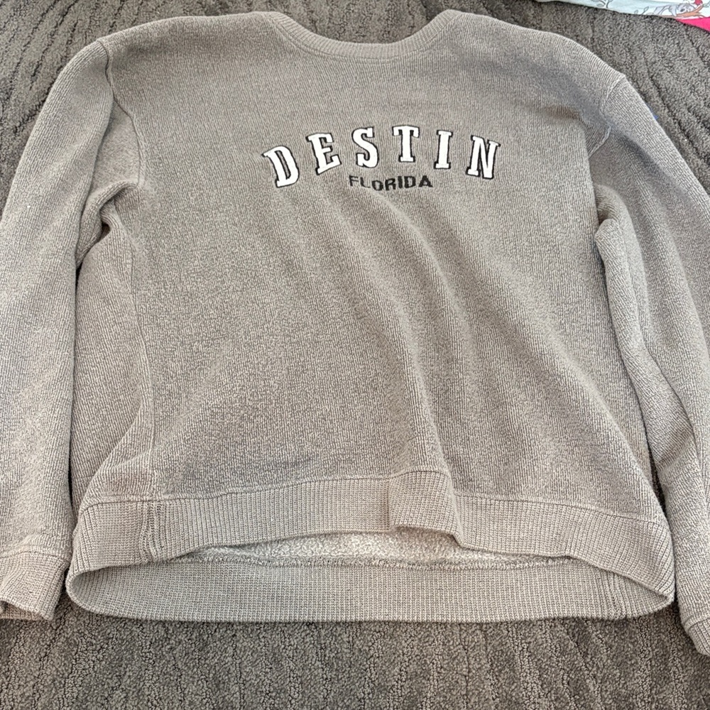 Pacifica Taupe Crew Neck Sweater
